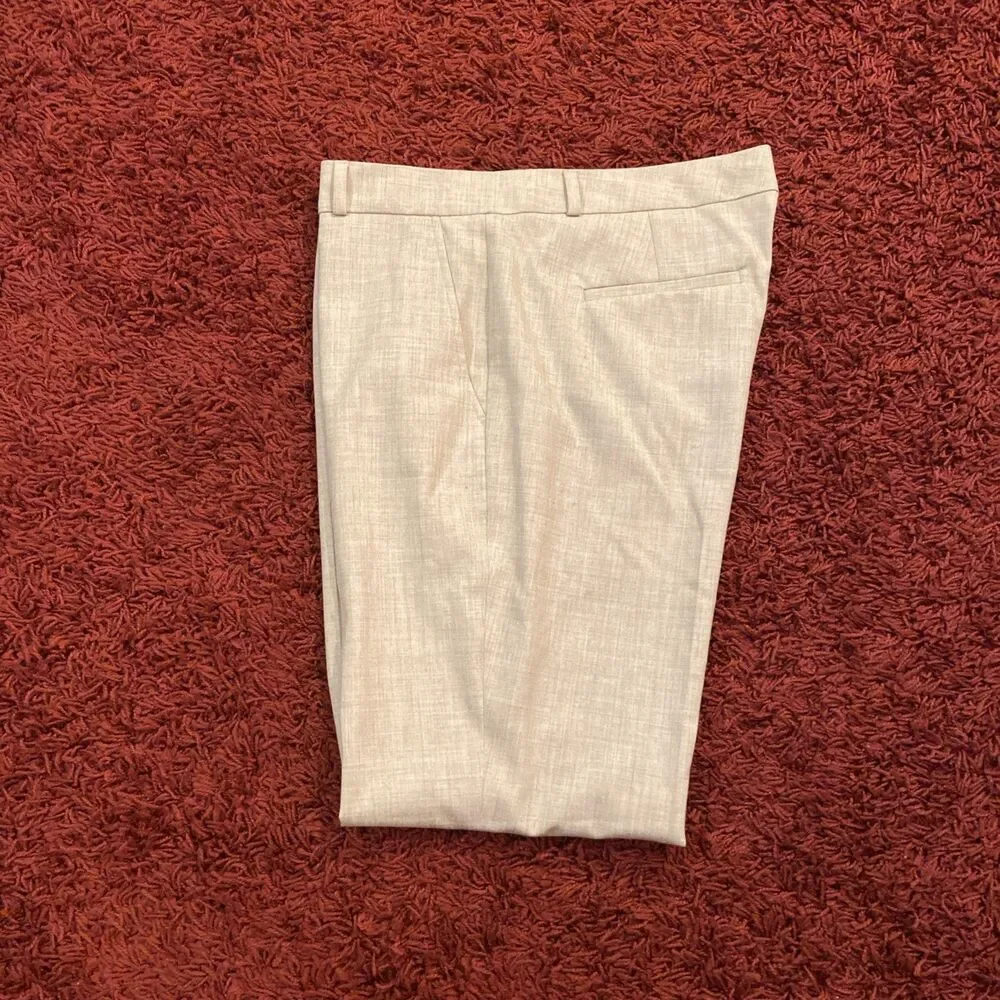Banana Republic Reegan Womens Dress Pants Size 12 Beige Formal Office Trousers